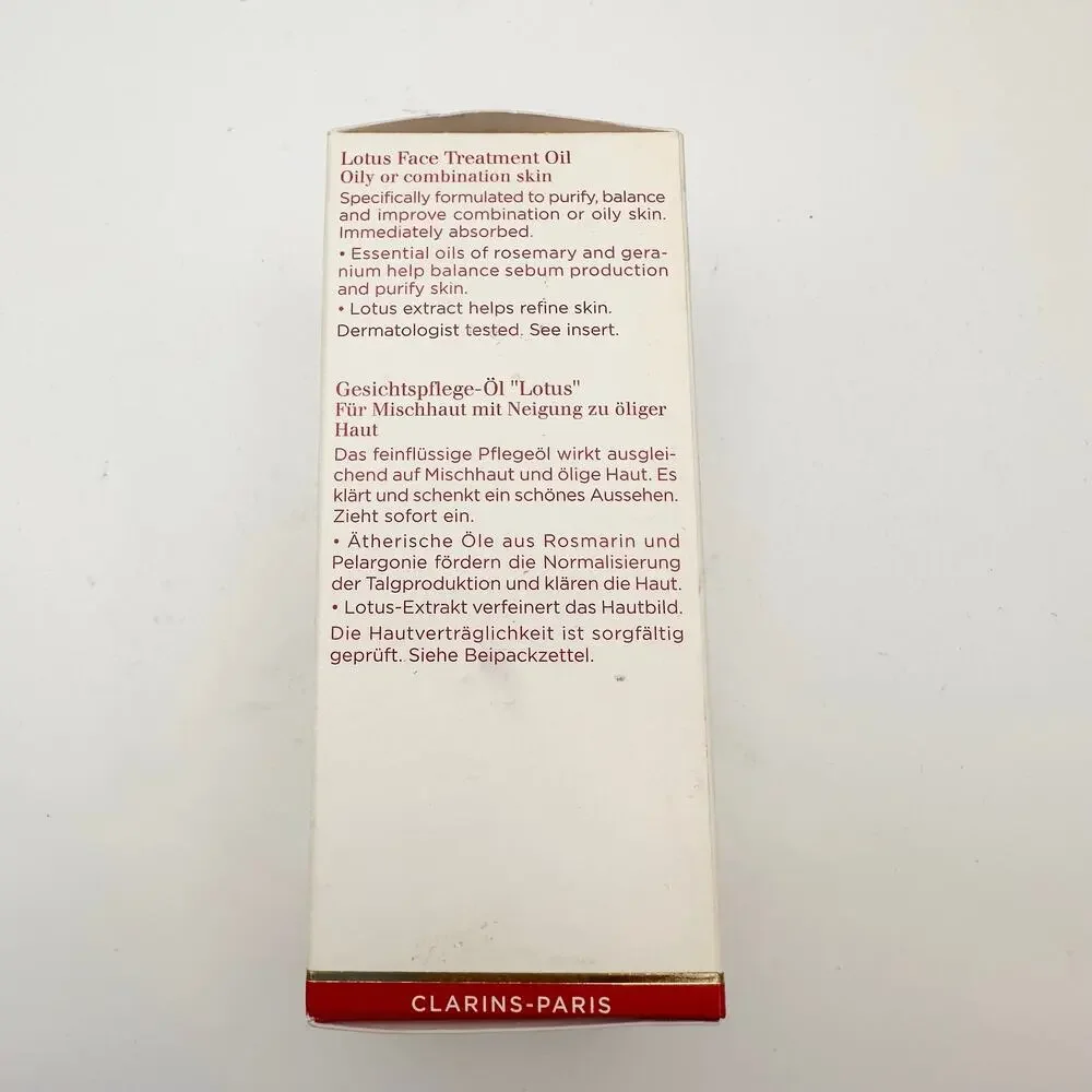 Clarins NIB Sealed Lotus Face Treatment Oil 30ml 1 fl oz